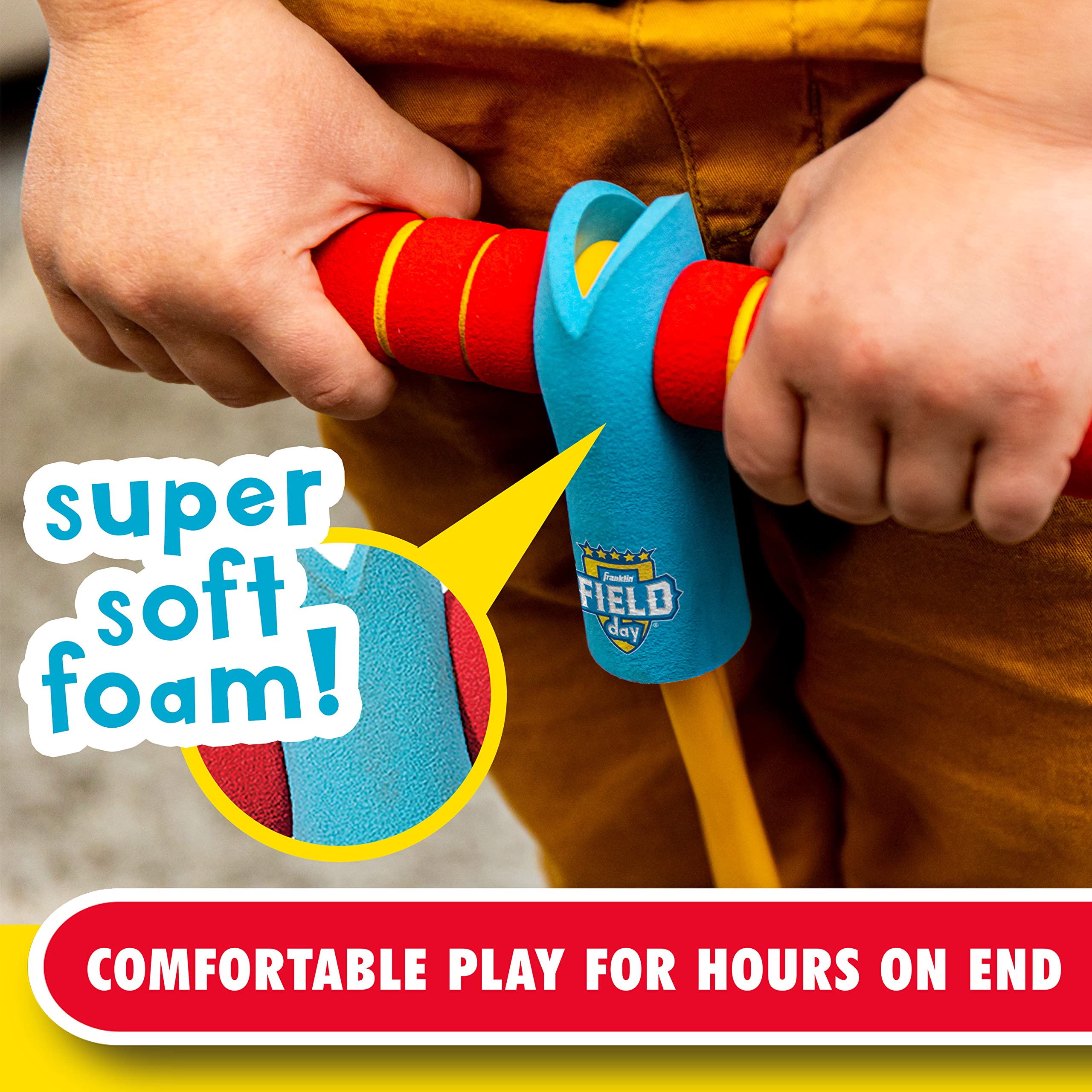 Franklin Sports Field Day Kids Toy Pogo Stick - Kids Foam Pogo Jumper + Hopper Toy for Ages 3+ - Perfect for Indoor + Outdoor Toy Pogo Stick - Boys + Girls Foam Pogo Jumper Ages 3+