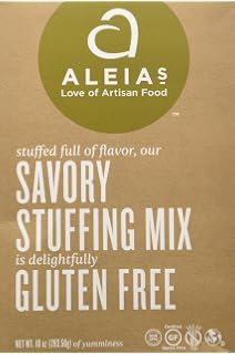 Amazon Com Aleia S Gluten Free Foods Stuffing Mix Savory Gf 10 Ounce Pack Of 3 Packaged Stuffing Side Dishes Grocery Gourmet Food