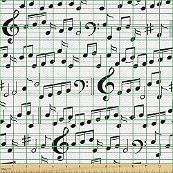 Ambesonne Music Fabric by The Yard, Abstract Style