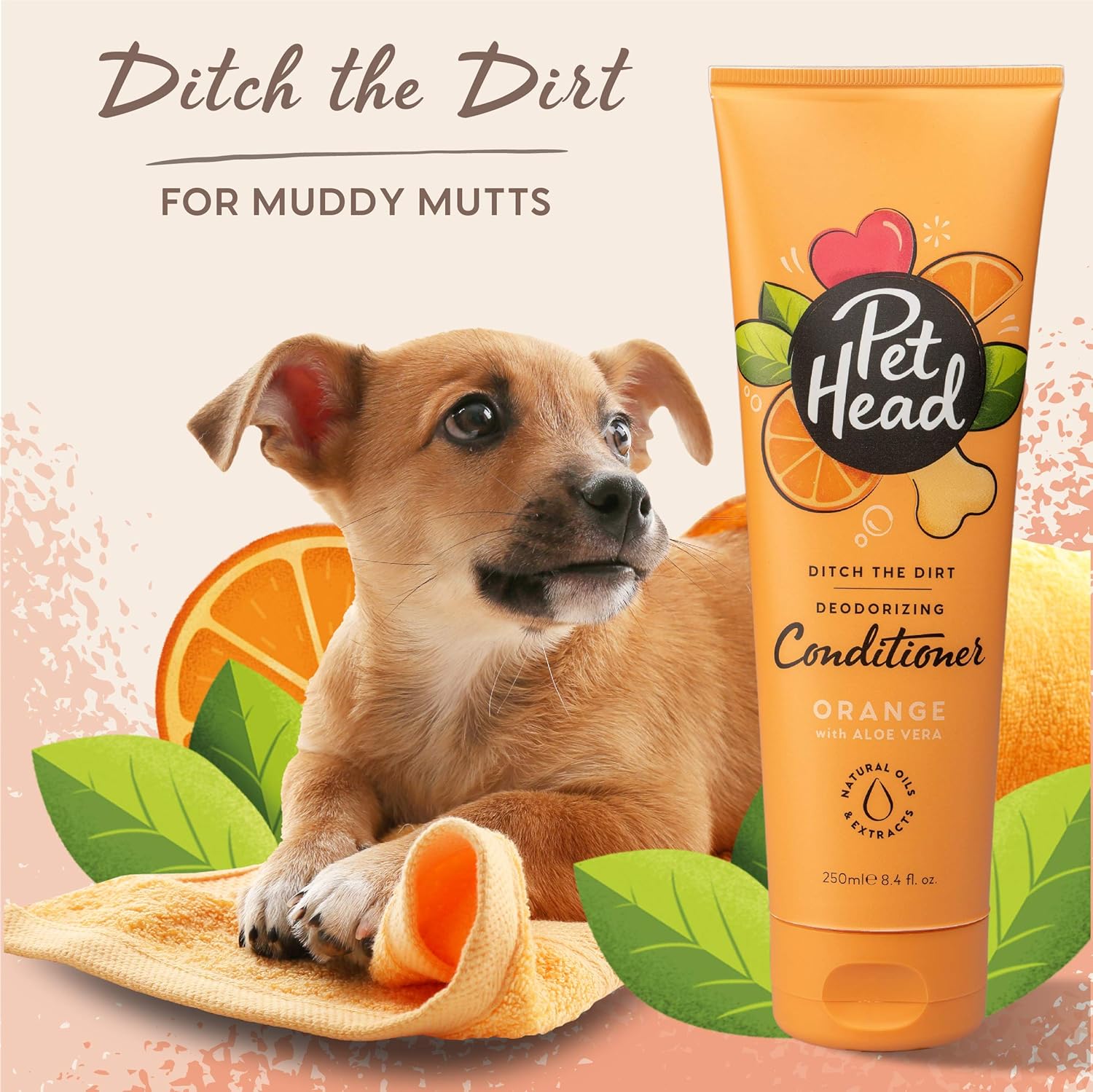 Pet Head Ditch the Dirt Dog Conditioner, Orange, 250 ml (Pack of 1) - Image 4