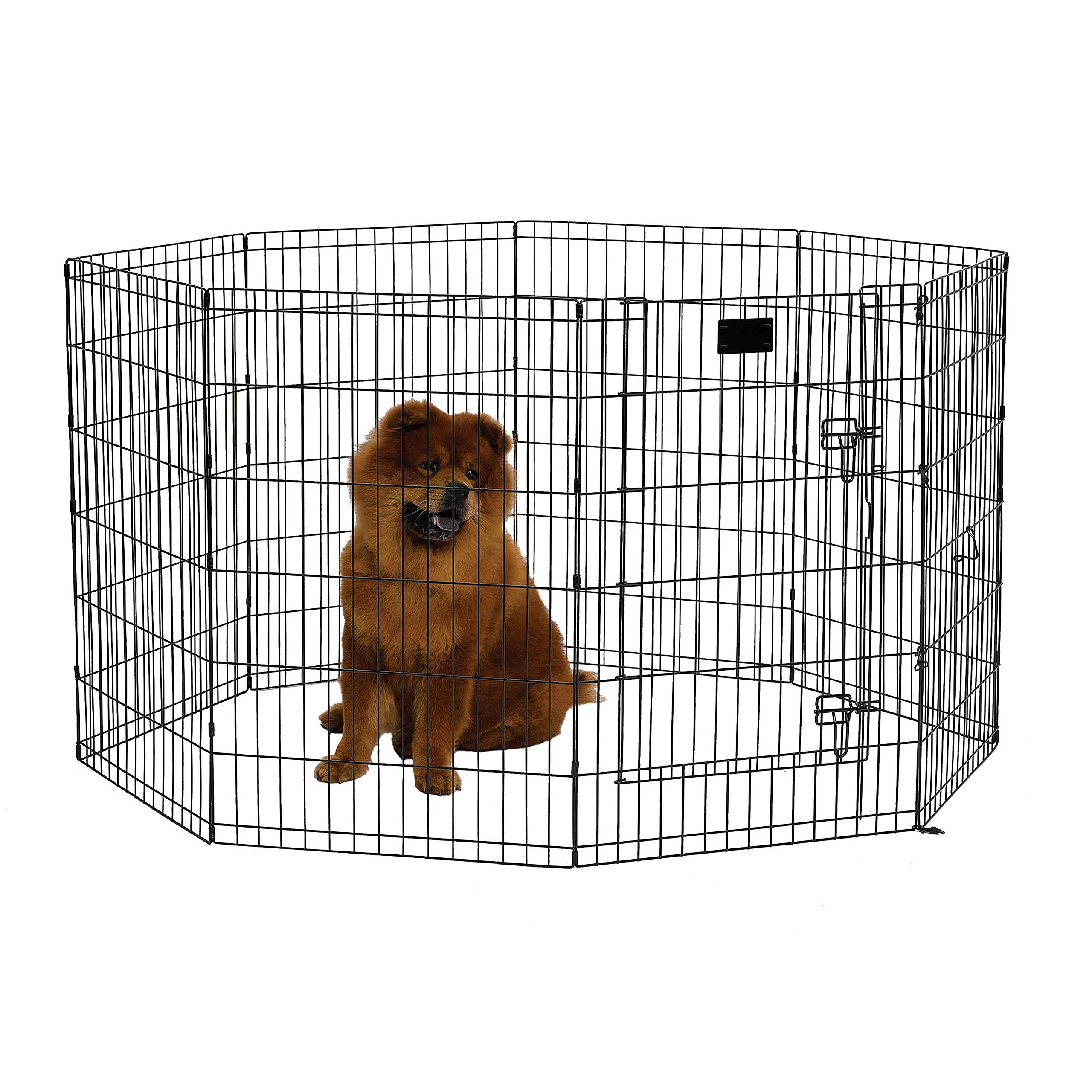 Midwest Exercise Pen/Pet Playpens | 8-Panels Each w/ 5 Height Options Ideal for Any Dog Breed