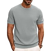PJ PAUL JONES Mens Casual T-Shirts Classic Short Sleeve Knit Tees Crewneck Solid Tee Shirts