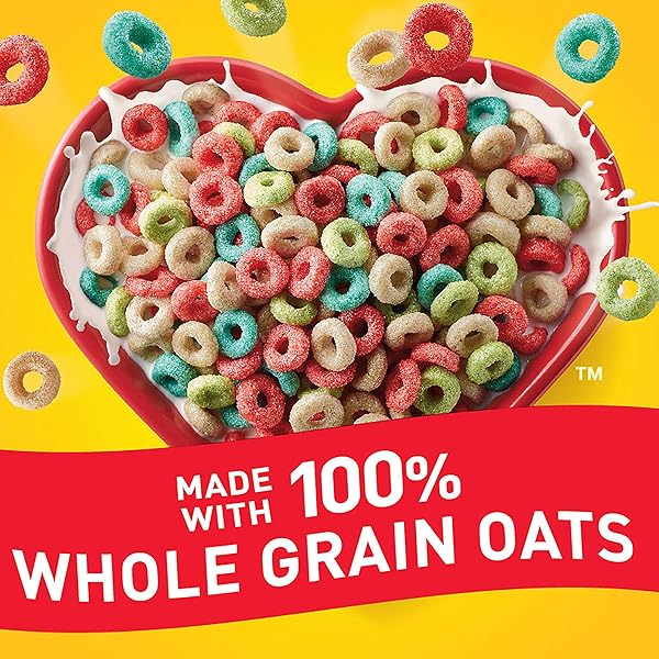 FRUITY CHEERIOS, HEART HEALTHY GLUTEN FREE BREAKFAST CEREAL, MADE WITH WHOLE GRAIN OATS, FAMILY SIZE, 18.4 OZ