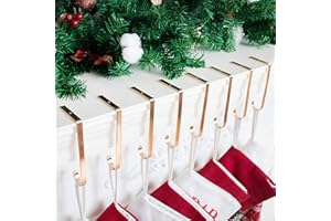 Beyond Your Thoughts Christmas Stocking Holder Hook Fireplace Gold Set of 8