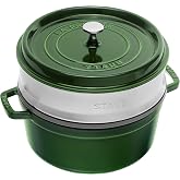 Staub 1133885 Round Casserole Pot with Basil Steamer 26 cm