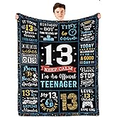 Turelos 13 Year Old Boy Gifts, 13th Birthday Gifts for Boys Blanket, Coolest Presents for 13 Year Old Boy, 13 Yr Old Boys Birthday Present Ideas,13th Bday Decorations Blanket 60x50in