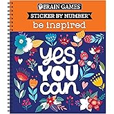 Brain Games - Sticker by Number: Be Inspired - 2 Books in 1 (20 Images to Sticker)