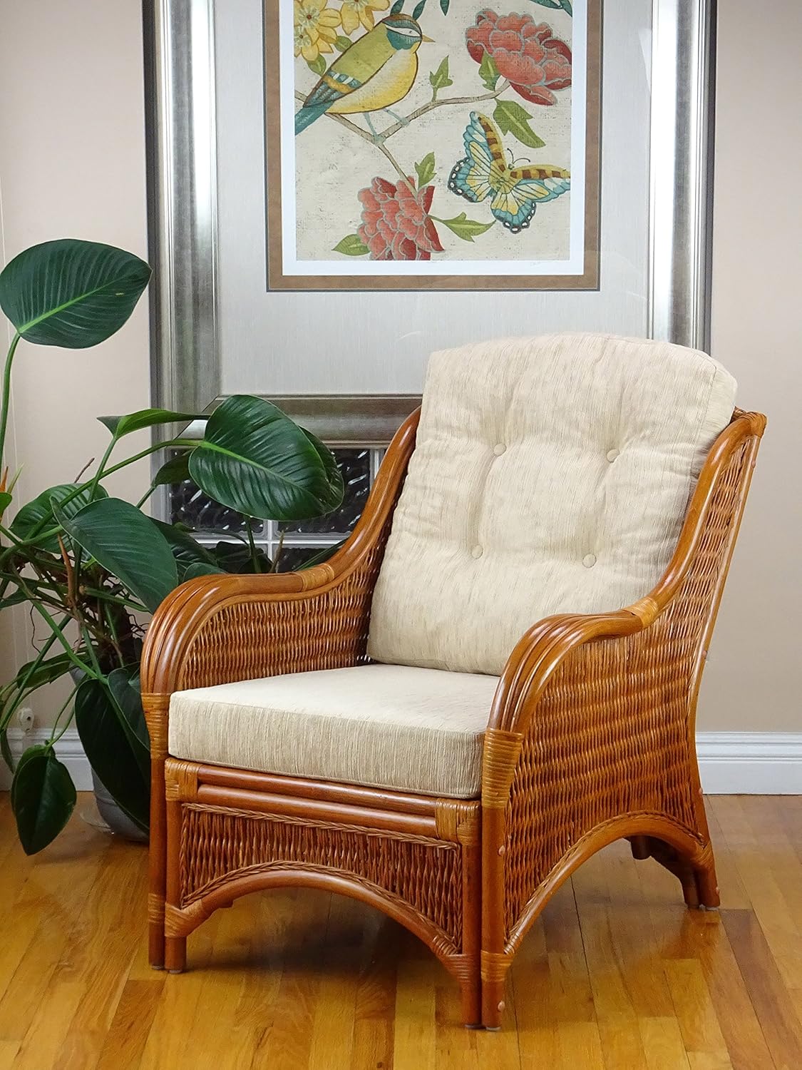 white wicker living room furniture on Patio Furniture Accessories Sunbear Furniture Lounge Jam Arm Chair Eco Natural Handmade Rattan Wicker With White Cushions Gognac Light Brown Patio Seating