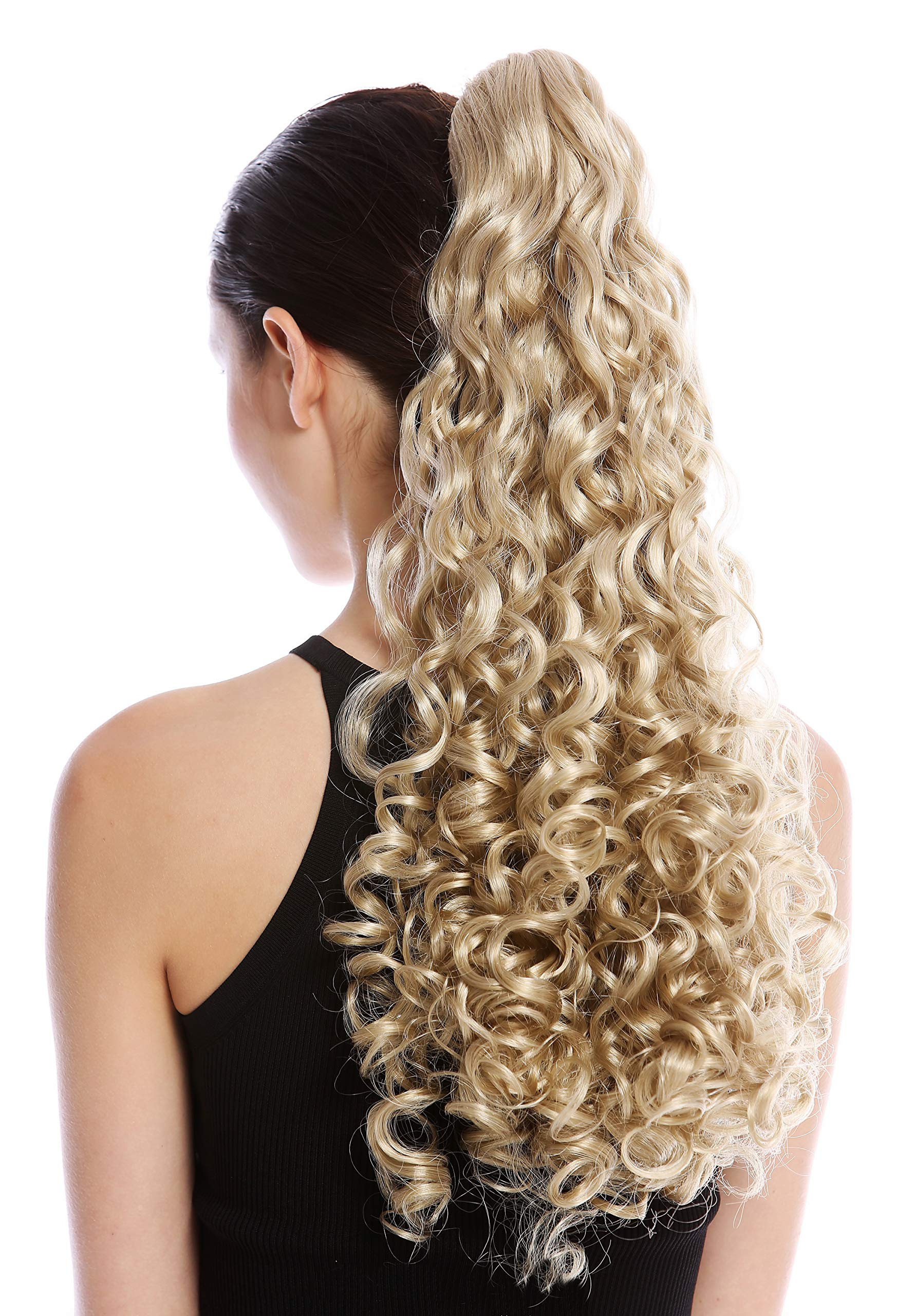 WIG ME UP - 9563B-V-22 Ponytail Hairpiece Extensions very long voluminous curled curls champagne blond 23inch
