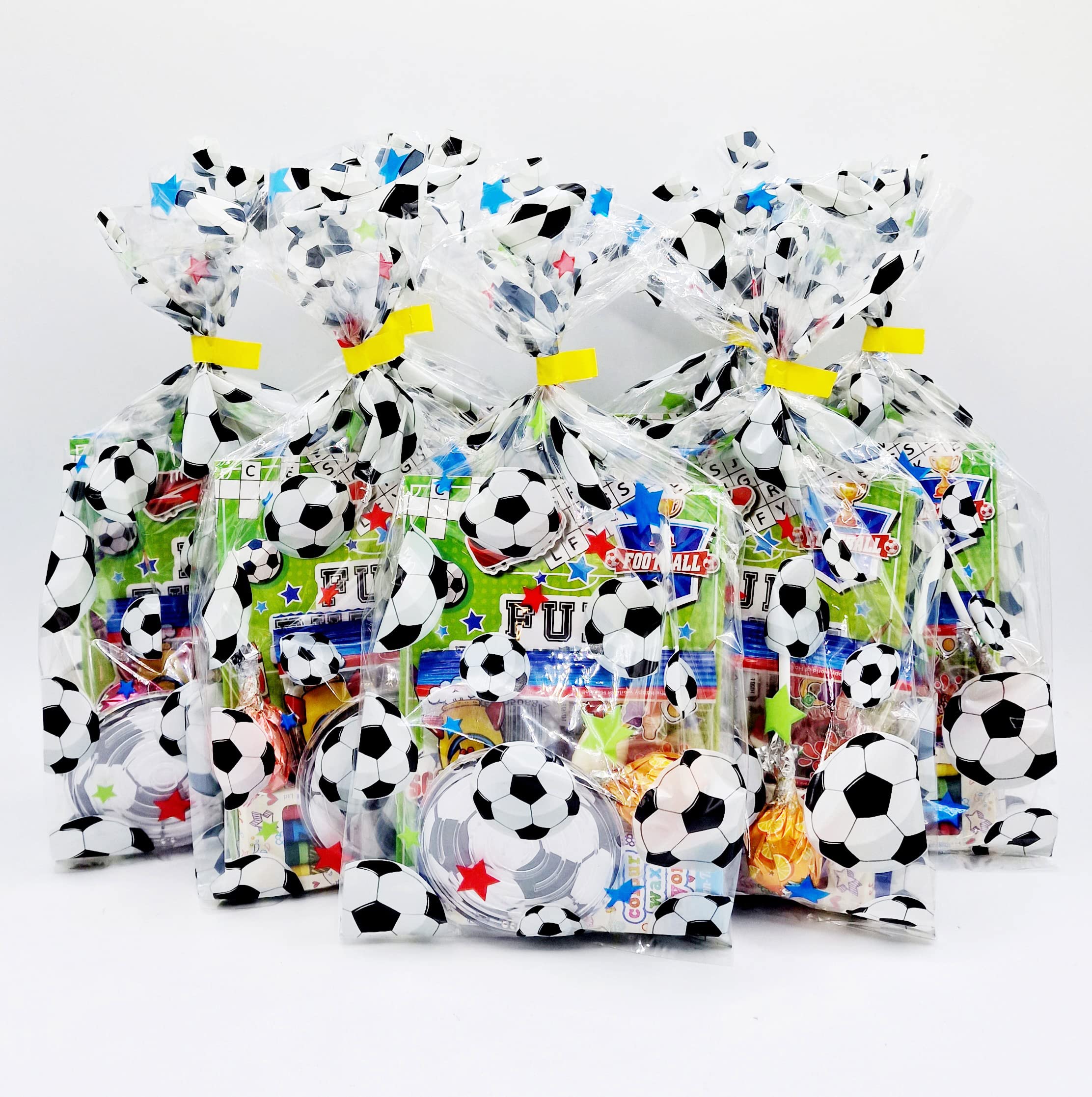 10 x FOOTBALL theme pre filled party bags with favours and sweets for boys and girls