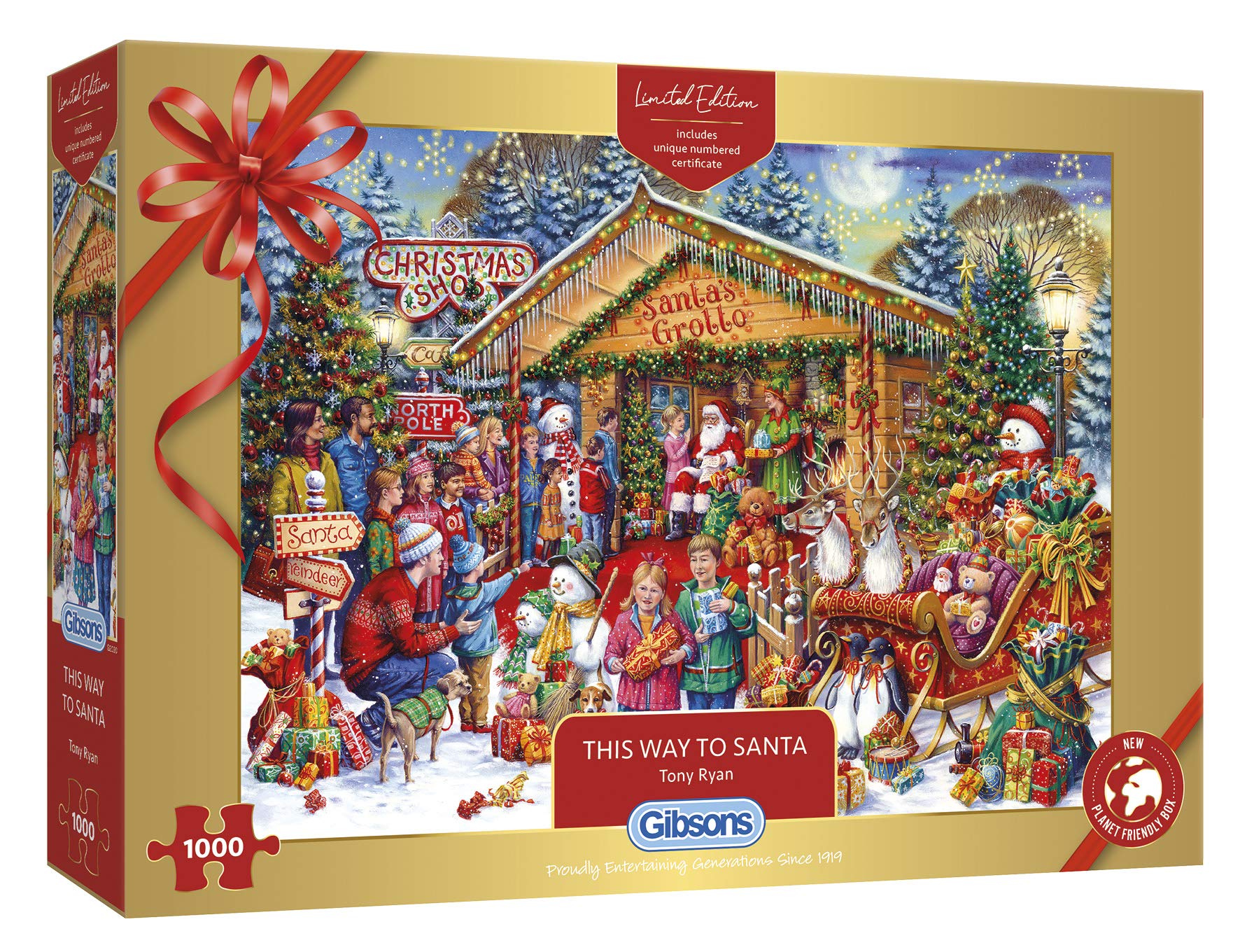 Gibsons This Way to Santa Christmas 2020 Limited Edition 1000 Piece Jigsaw Puzzle