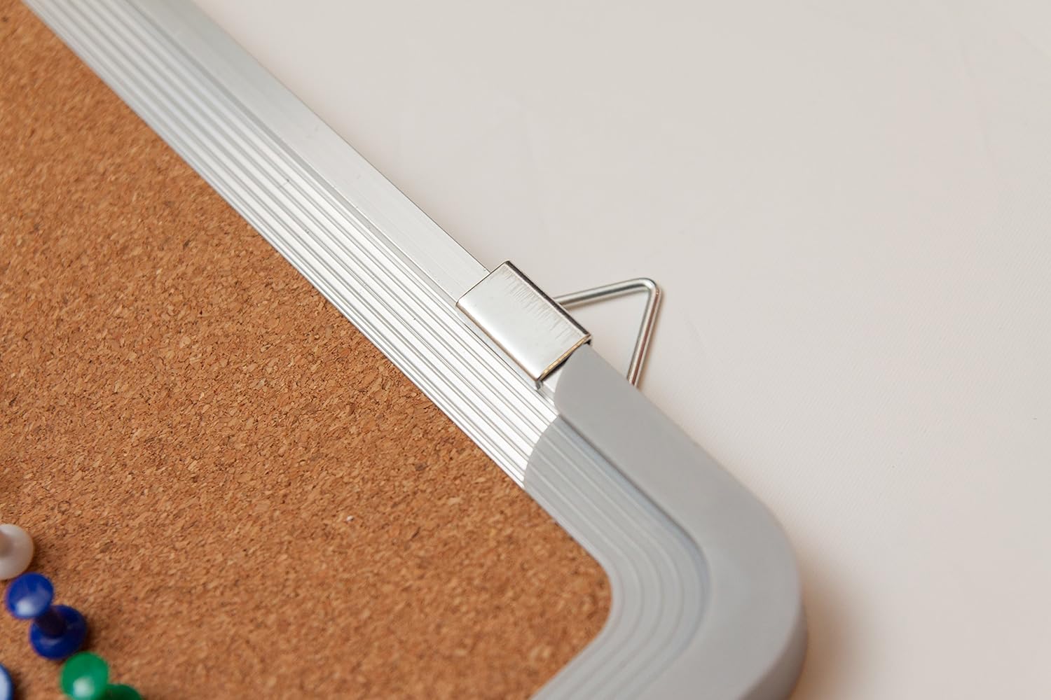 Cork Board Set - Bulletin Corkboard 24 x 18 inch Framed with 10 Thumb Tacks - Small Wall Hanging Message Memo Pin Tackboard Organizer for Home, Office, Desk and Cubicle (Cork 24x18") : Office Products