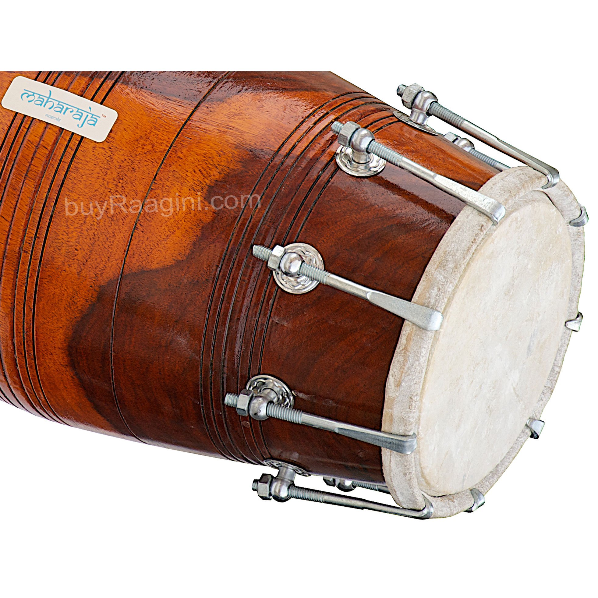 Mahraja Musicals Dholak Drum, Professional, Sheesham Wood, Bolttuned