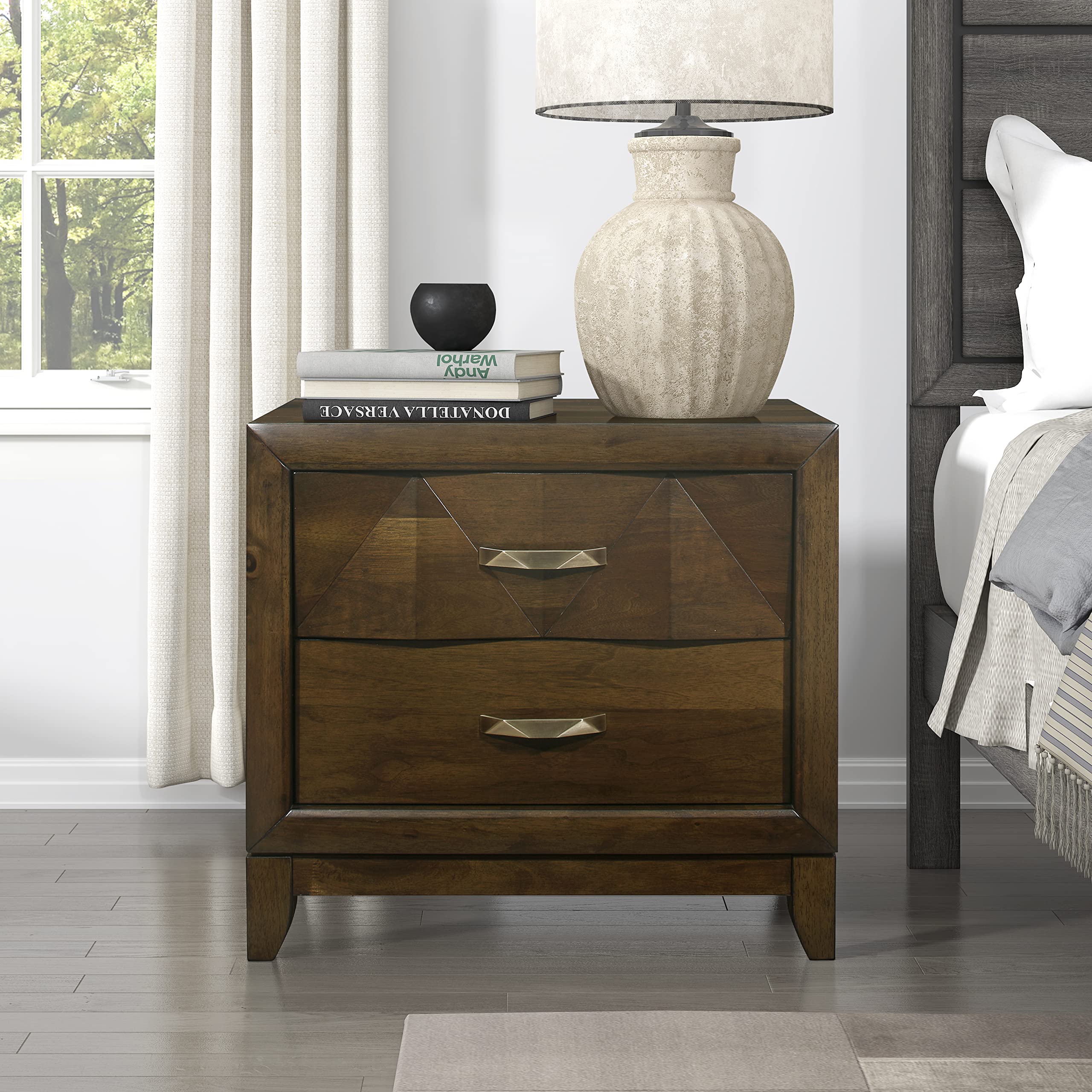 Photo 1 of Lexicon Kilmore 2-Drawer Nightstand, Walnut