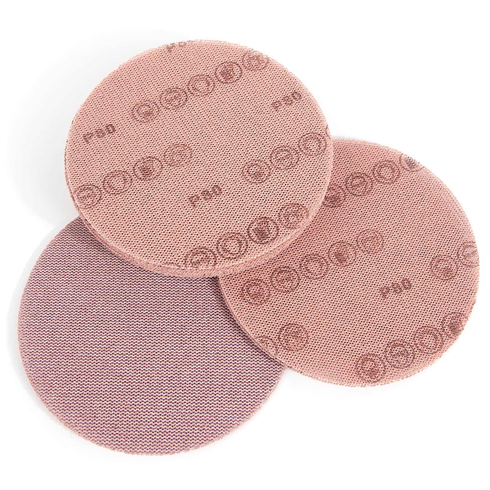 Kcmell 150mm Mesh Sanding Discs 80 Grit, 20Pcs 6 Inch Hook and Loop Sanding Pads, Dust Free Sanding Disc Anti-Clogging Grinding Polishing Sandpaper for Car Floor Wood Furniture