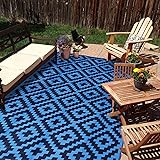 SAND MINE Waterproof Outdoor Rug 9x18 ft, Plastic