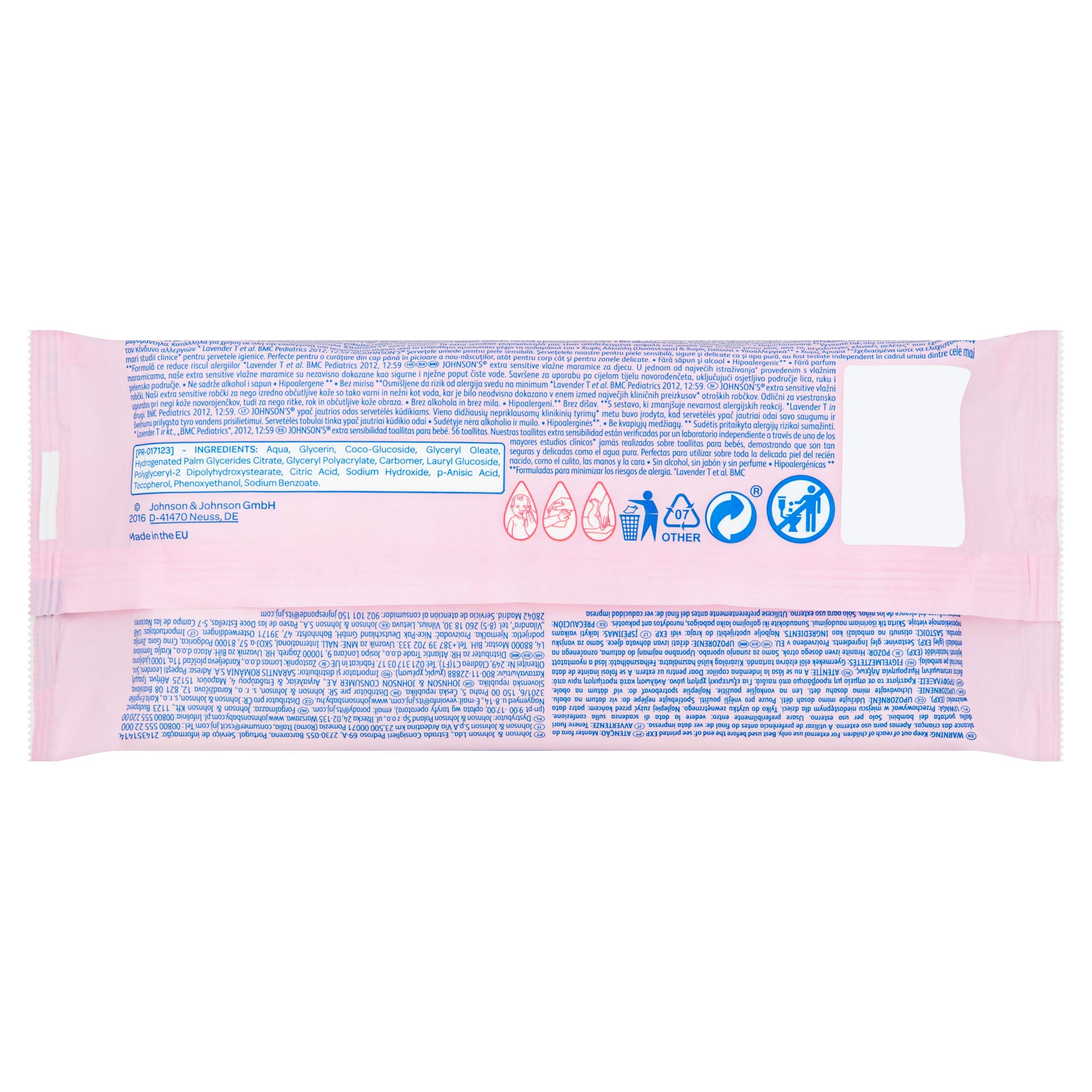 johnsons baby wipes 18 pack