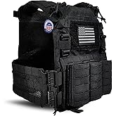 Bolo Defense Molle Utility Tactical Vest – Lightweight Adjustable Quick Release 500D Nylon Vest Modular Design for Outdoor