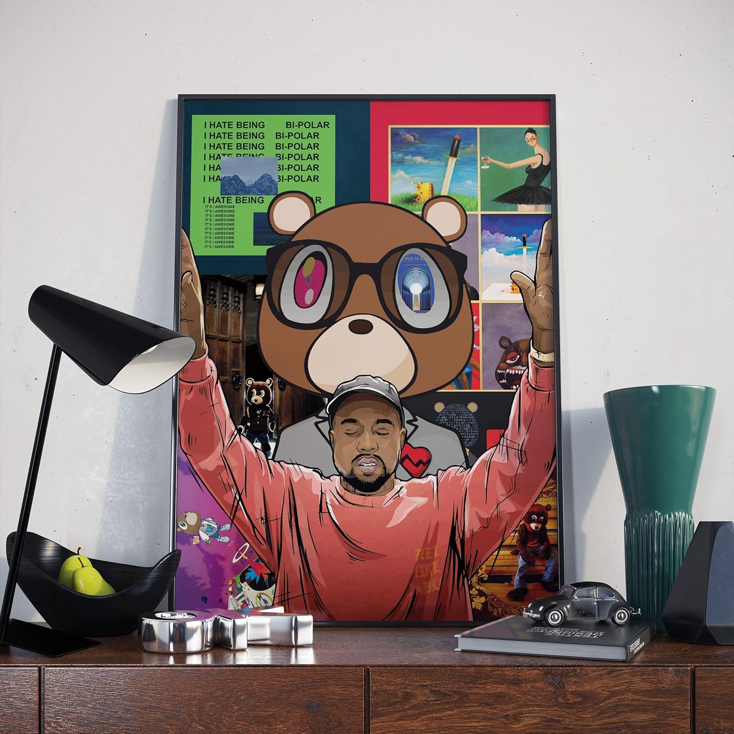 Amazon Com Kanye West Poster Kanye Compilation Print A2 Size Handmade