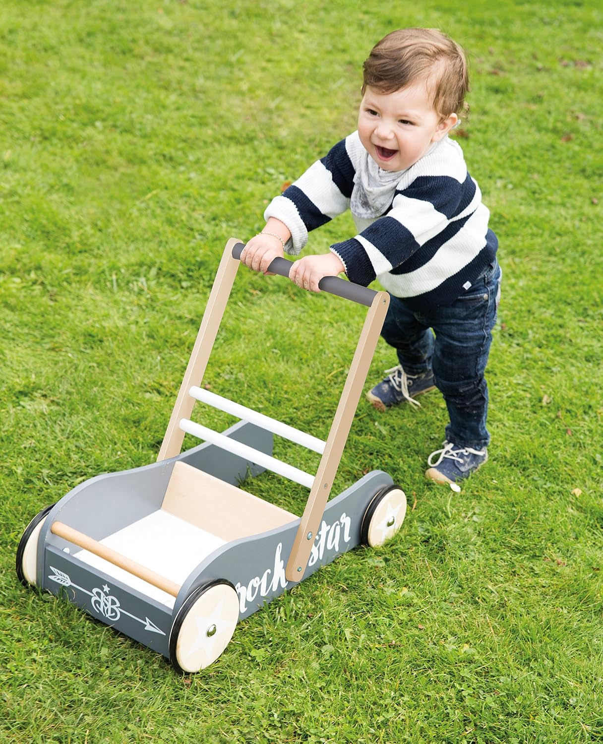 roba Baby Walker Rock Star Baby 3 for Babies, Walking Aid with Brake, Usable as Doll Carriage, for Girls & Boys - Image 5