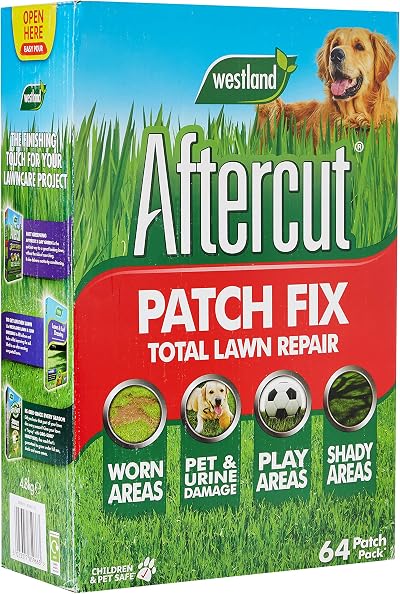 Aftercut Lawn Patch Fix 64 Patches 4.8kg Repair Kit Pet Urine Resistant