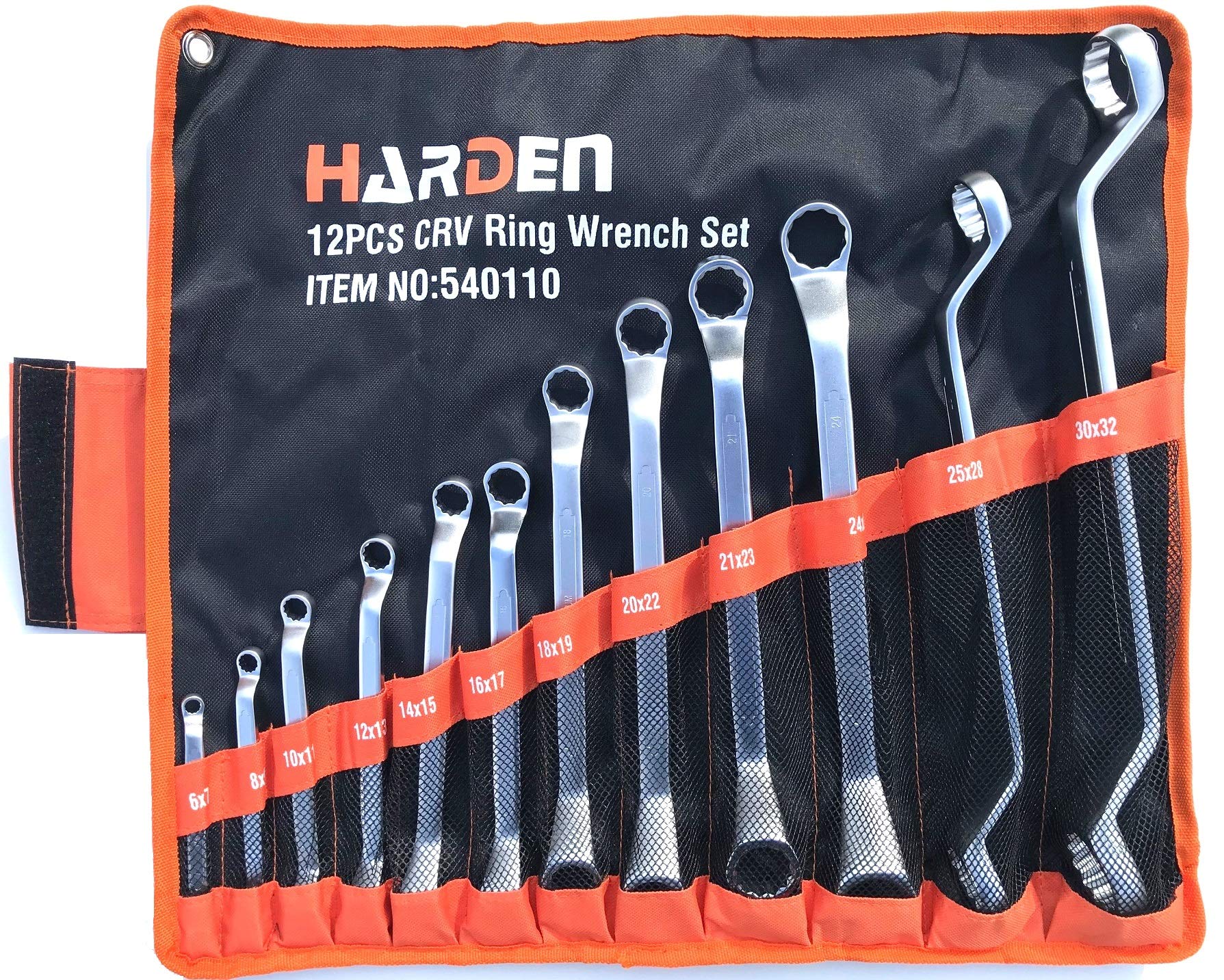 HARDEN Bi Hexagonal Ring Off Set spanners Set 12pcs 6-32mm (HAR 540110)