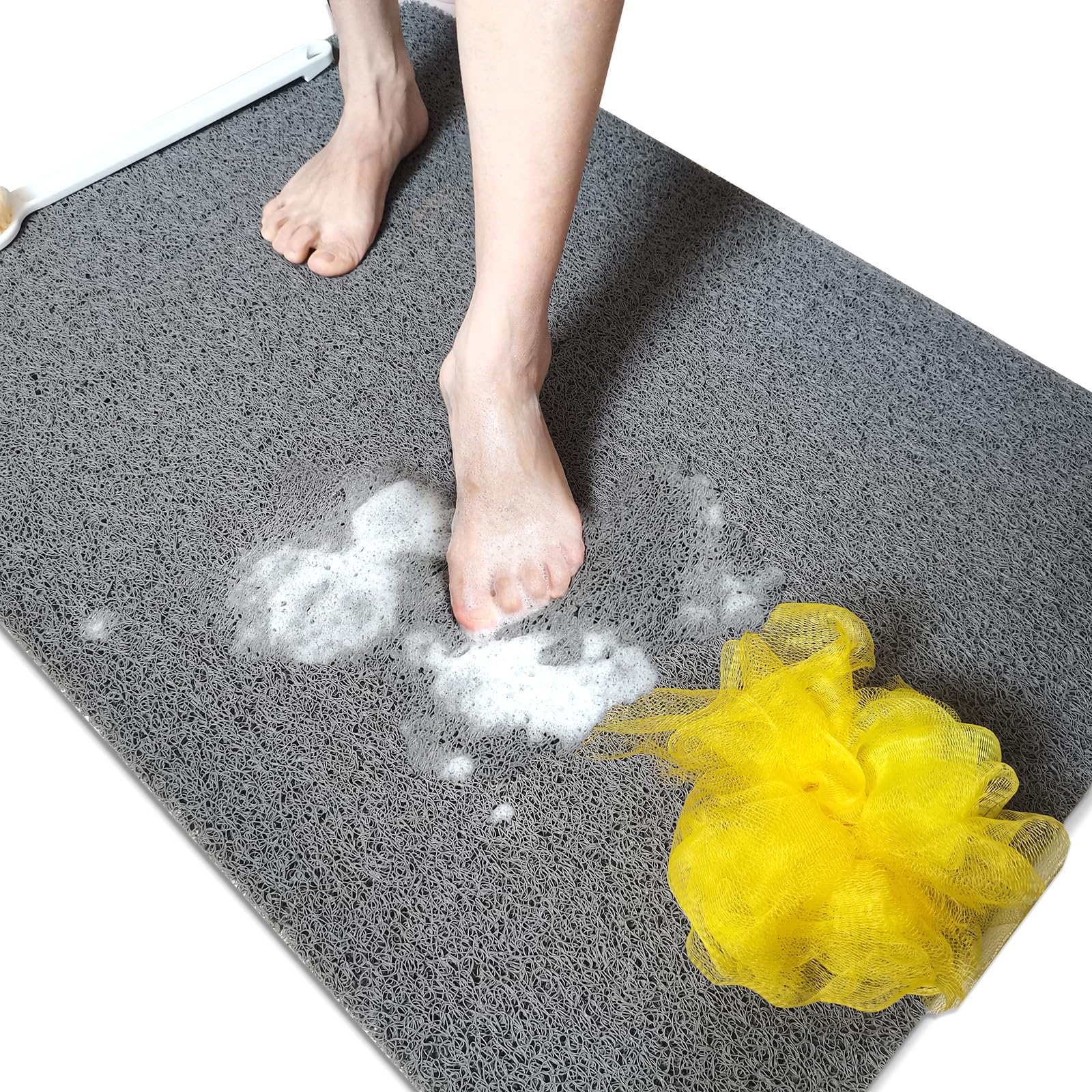 Shower Mats Non Slip for Elderly, 24x47’’Extra Lager Loofah Non Slip ...