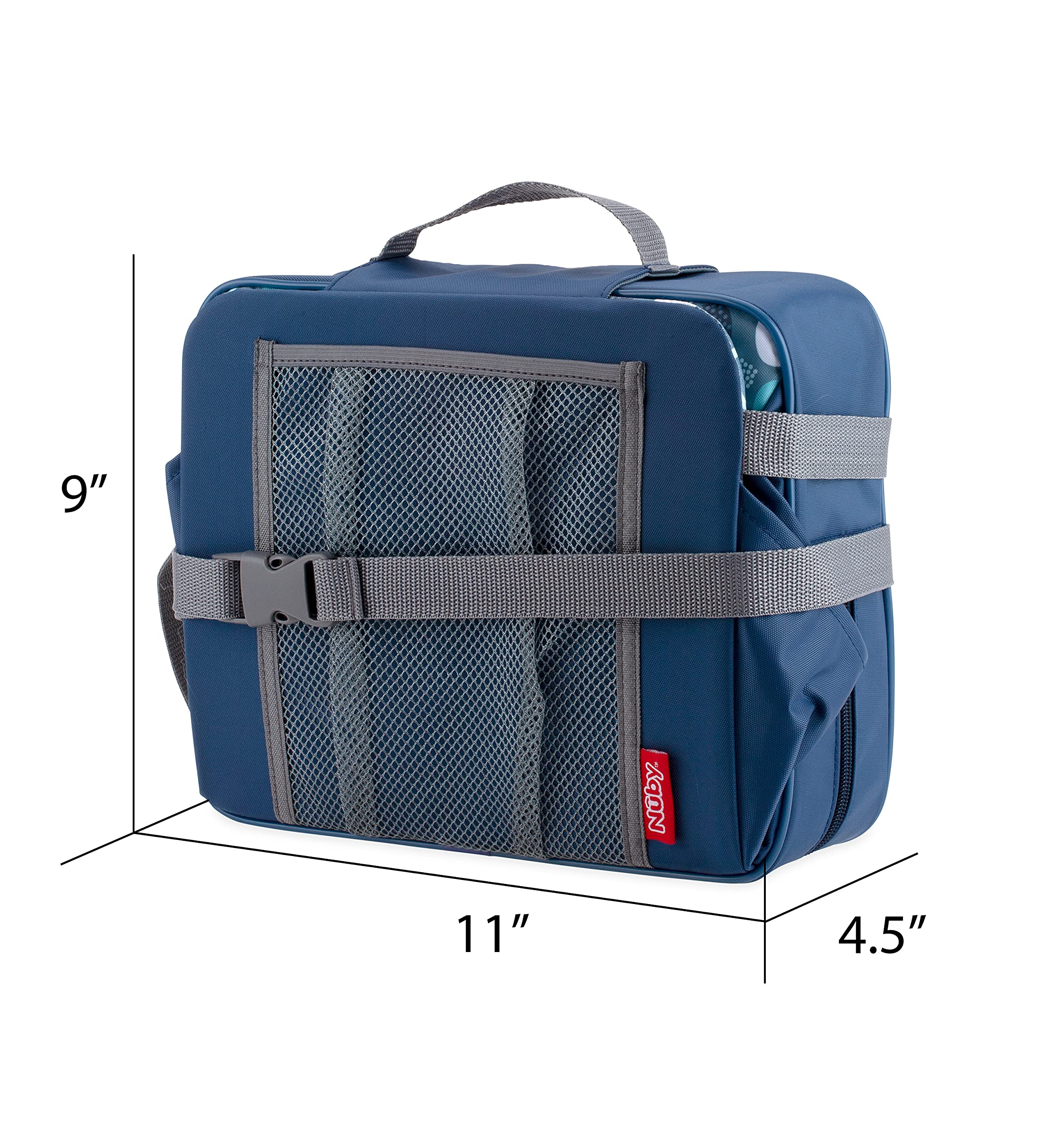 Nuby Easy Go Booster Seat - Travel Booster Seat for Babies and Toddlers - Holds Up to 35 Pounds - 9+ Months - Blue