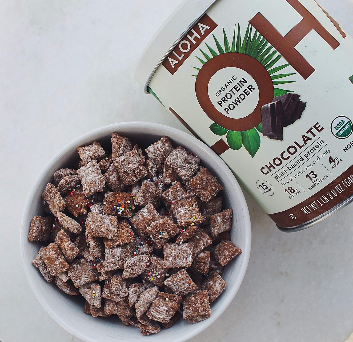 Plant-Based Protein Powder | Organic Chocolate Keto Friendly Vegan Protein with MCT Oil, 19 oz, Makes 15 Shakes, Vegan, Gluten Free, Non-GMO, Stevia Free & Erythritol Free, Soy Free, Dairy Free & Only 4g Sugar: Health & Personal Care