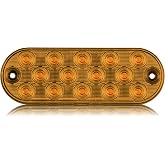 Maxxima M63353Y Amber 6" Oval Thin Profile Surface Mount LED Warning Light