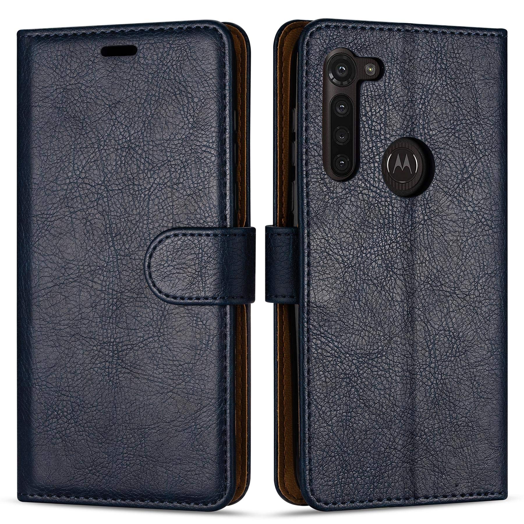 Case Collection Premium Leather Folio Cover for Motorola Moto G8 Power Case (6.4") Magnetic Closure Full Protection Book Design Wallet Flip with [Card Slots]& [Kickstand] for Moto G8 Power Phone Case