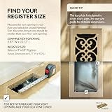 Decor Grates SPH410-A Scroll Floor Register Antique Brass 4x10 Inches view 3