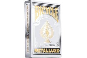 Bicycle Metalluxe Silver Playing Cards - Premium Metal Foil Finish - Poker Size