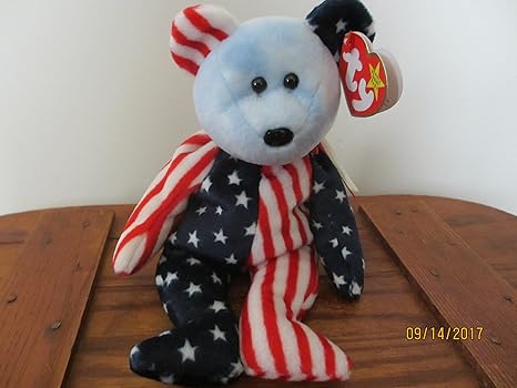 beanie baby with american flag
