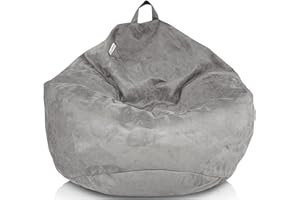 Delmach Bean Bag Chair Cover (No Filler) | Bird's Nest Shape | Adult Size | Microsuede | Stuffed Animal Storage for Kids Or Memory Foam| Double Stitched | Durable Zipper | Soft Premium