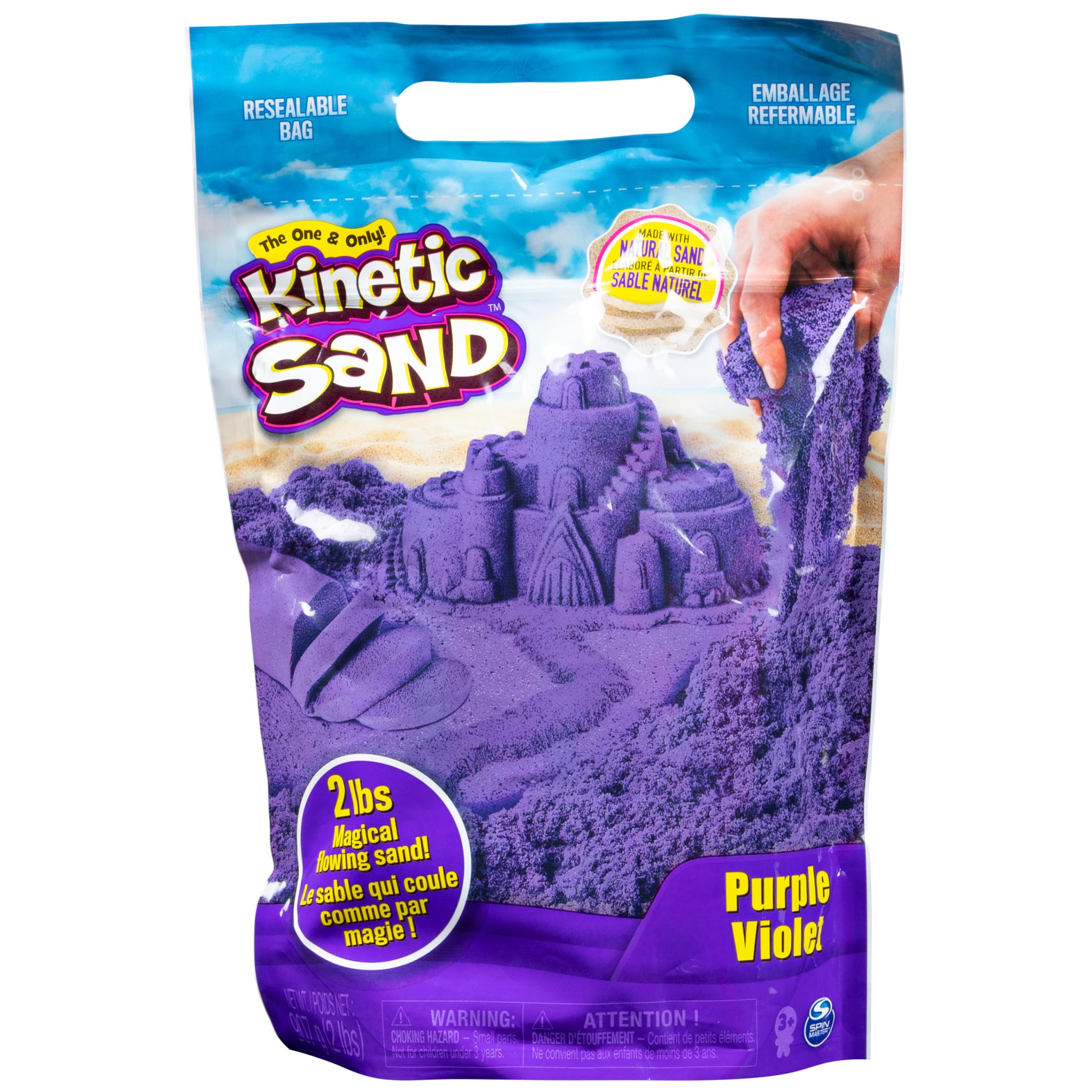 Kinetic Sand the Original Mouldable Sensory Play Sand, Purple, 2 Pounds