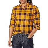 Amazon Essentials Men's Flannel Shirts Long Sleeve, Slim-Fit Button Down Plaid