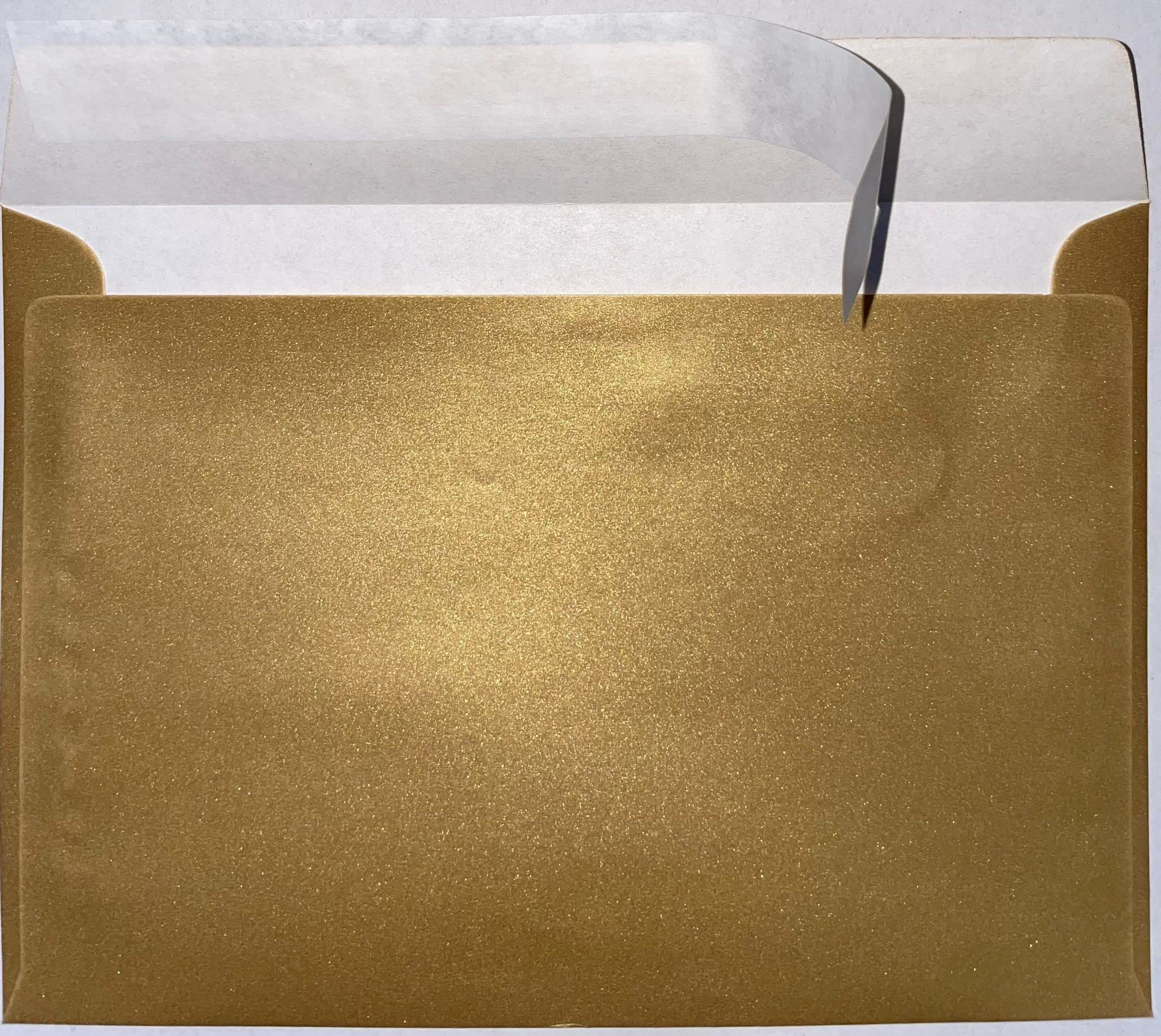 C5 Coloured Envelopes for A5 Greeting Cards Peel and Seal Wallet Envelopes Wedding Invitation Crafts Office 162x229mm- Pack of 20 envelopes (Pearl Gold P&S)