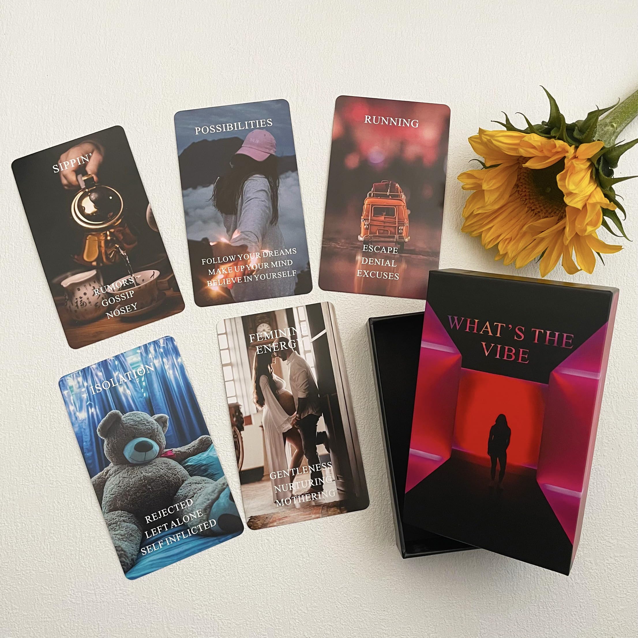 What's The Vibe Oracle Cards Deck, Oracle Cards for Beginners, Oracle Deck Used for Career and Life Relationships, Twin Flame, Soulmate, Karmic Connection