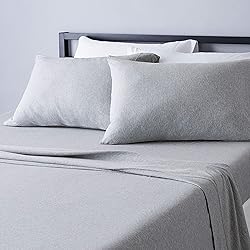 Amazon Basics Cotton Jersey 4-Piece Bed Sheet