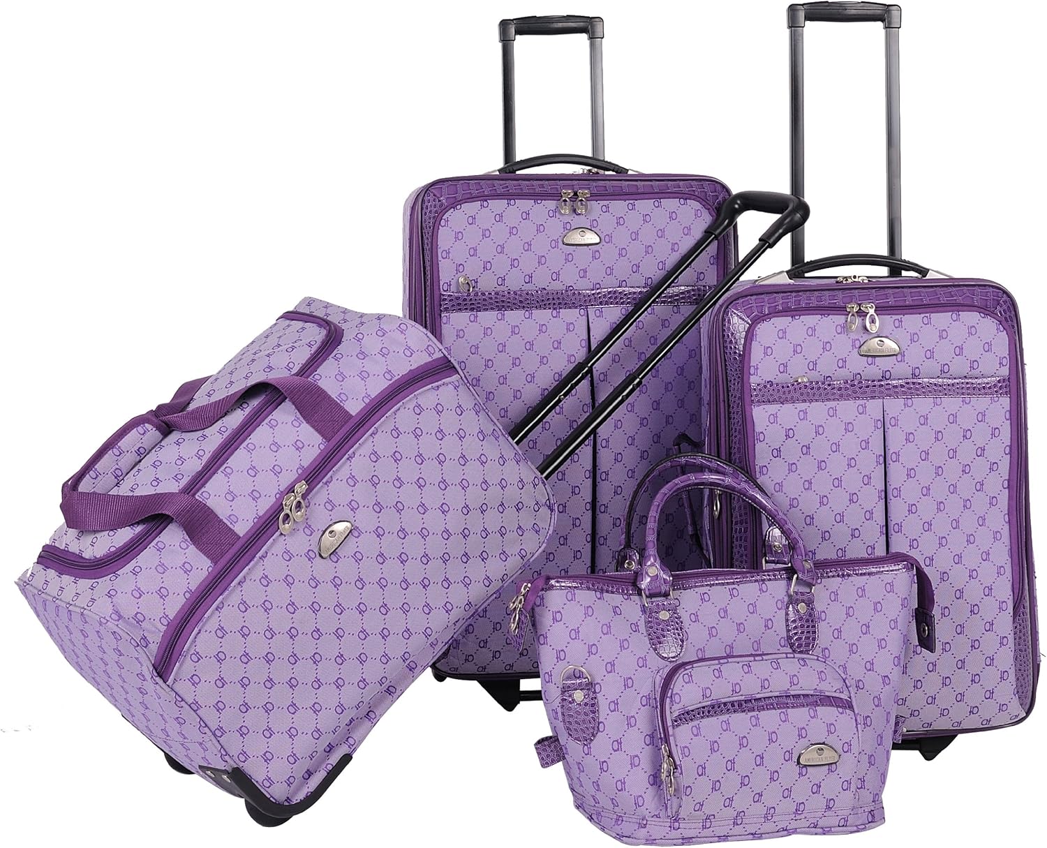 light purple luggage