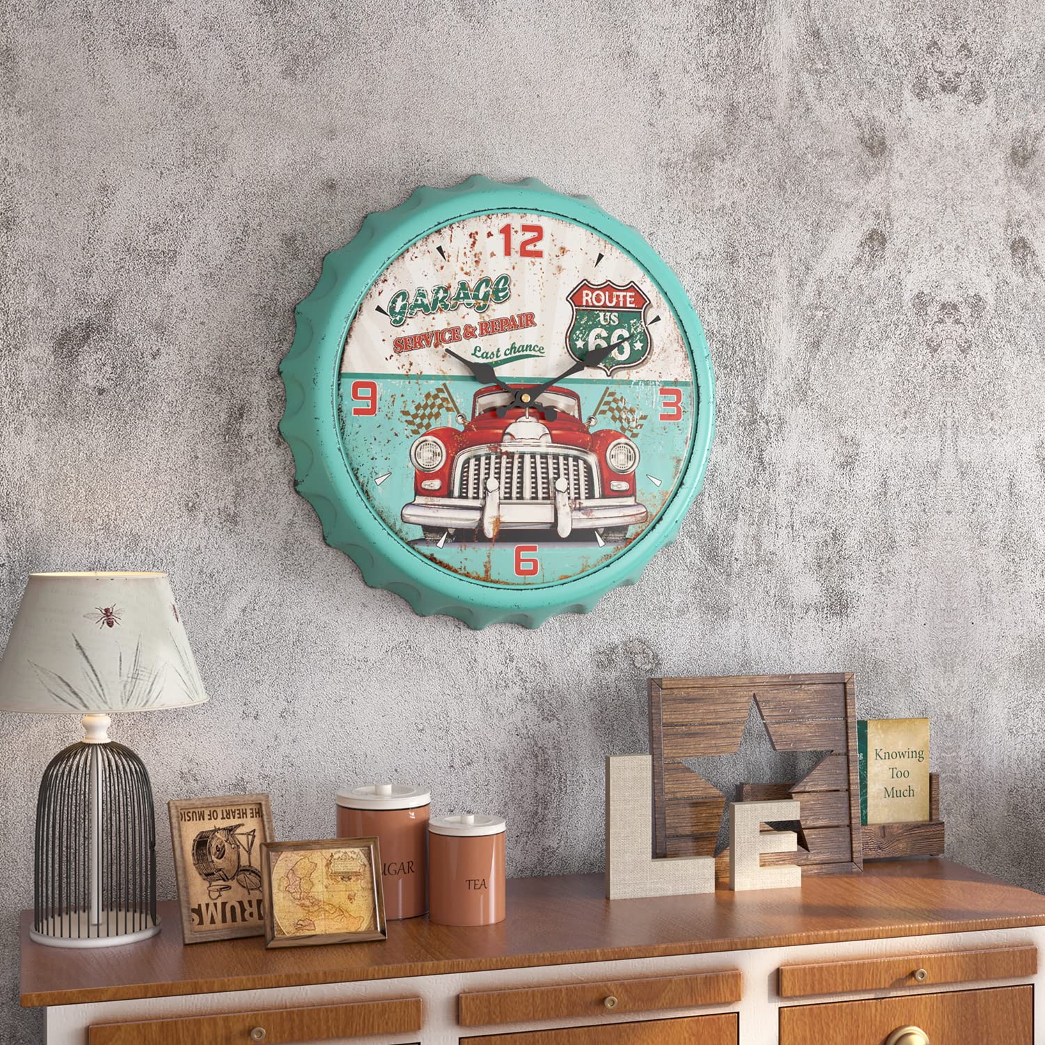 Mua Menterry Bottle Cap Design Iron Retro Wall Clock, 13 inch Vintage ...