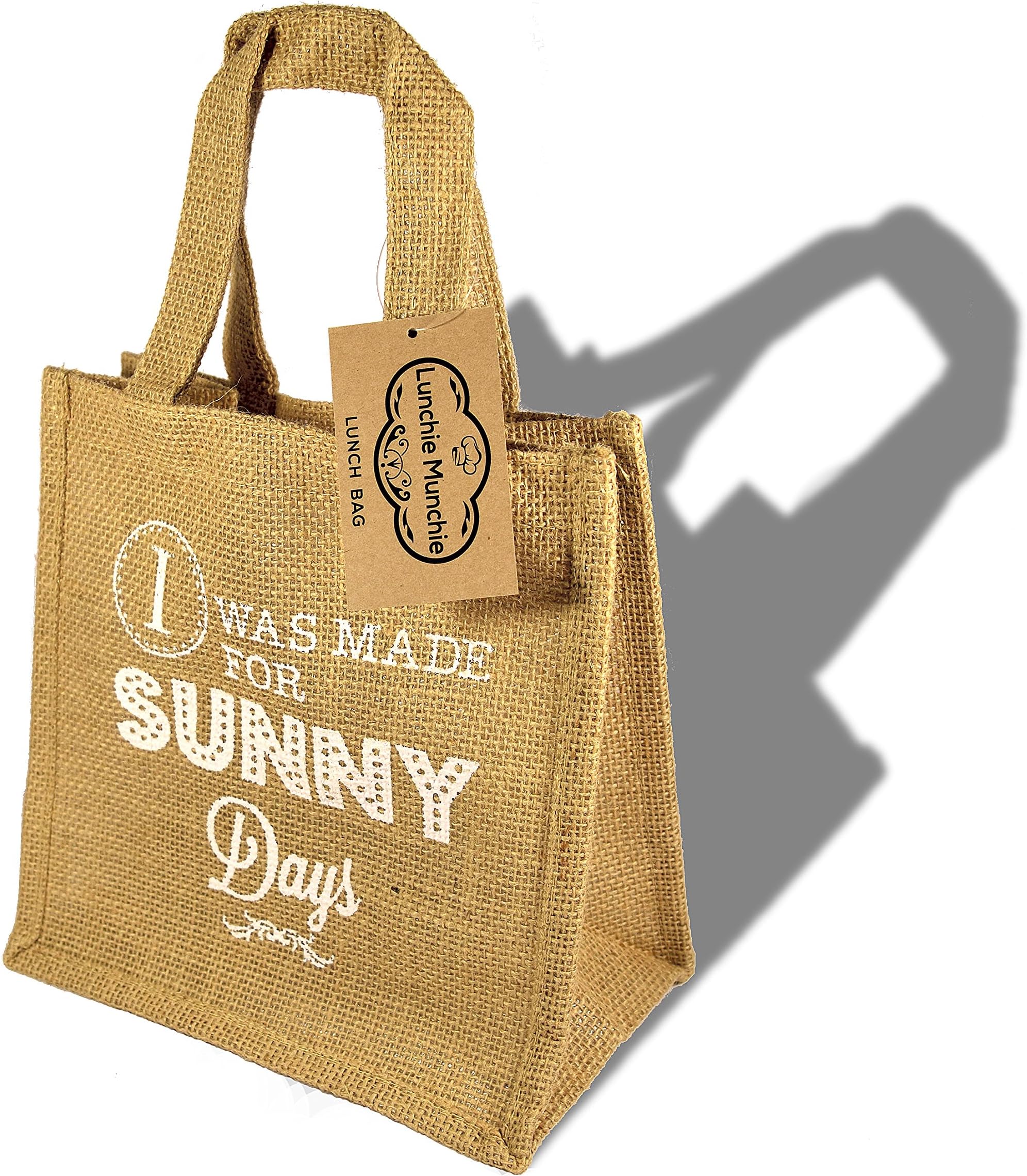 Eco Lunch Bag Lunchie Munchie - Beige" I was made for Sunny Days"
