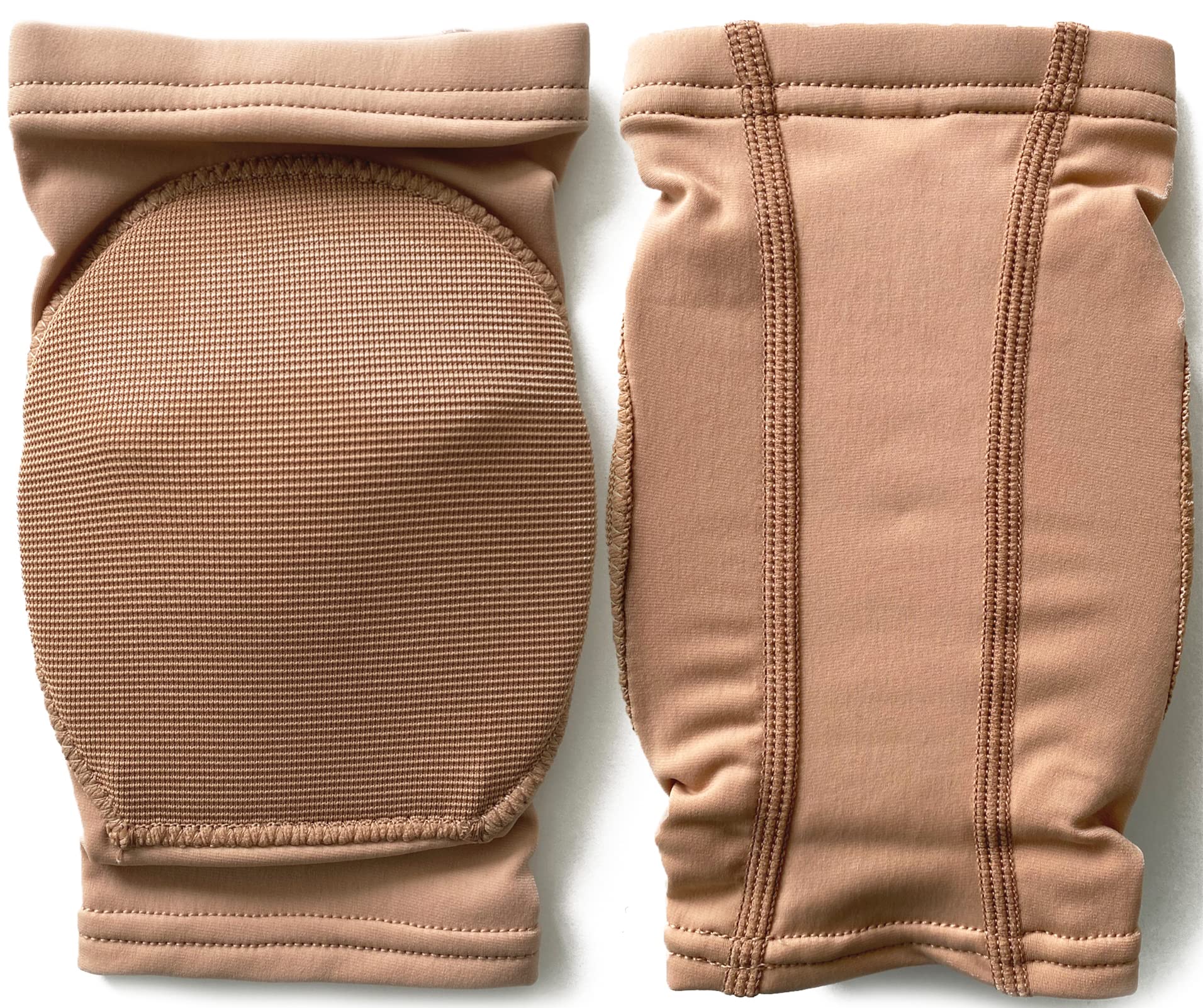 Photo 1 of DANCEYOU Dance Knee Pads Hard Sponge Volleyball Knee Brace for Big Kid Teen Adults Football Pole Dancer Workout Knee Protector, Tan, M