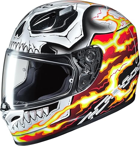 Amazon Co Jp Hjc Fg 17 マーベル ゴーストライダー ヘルメット レッド Mc 1 Xl ホワイト レッド Mc 1 車 バイク