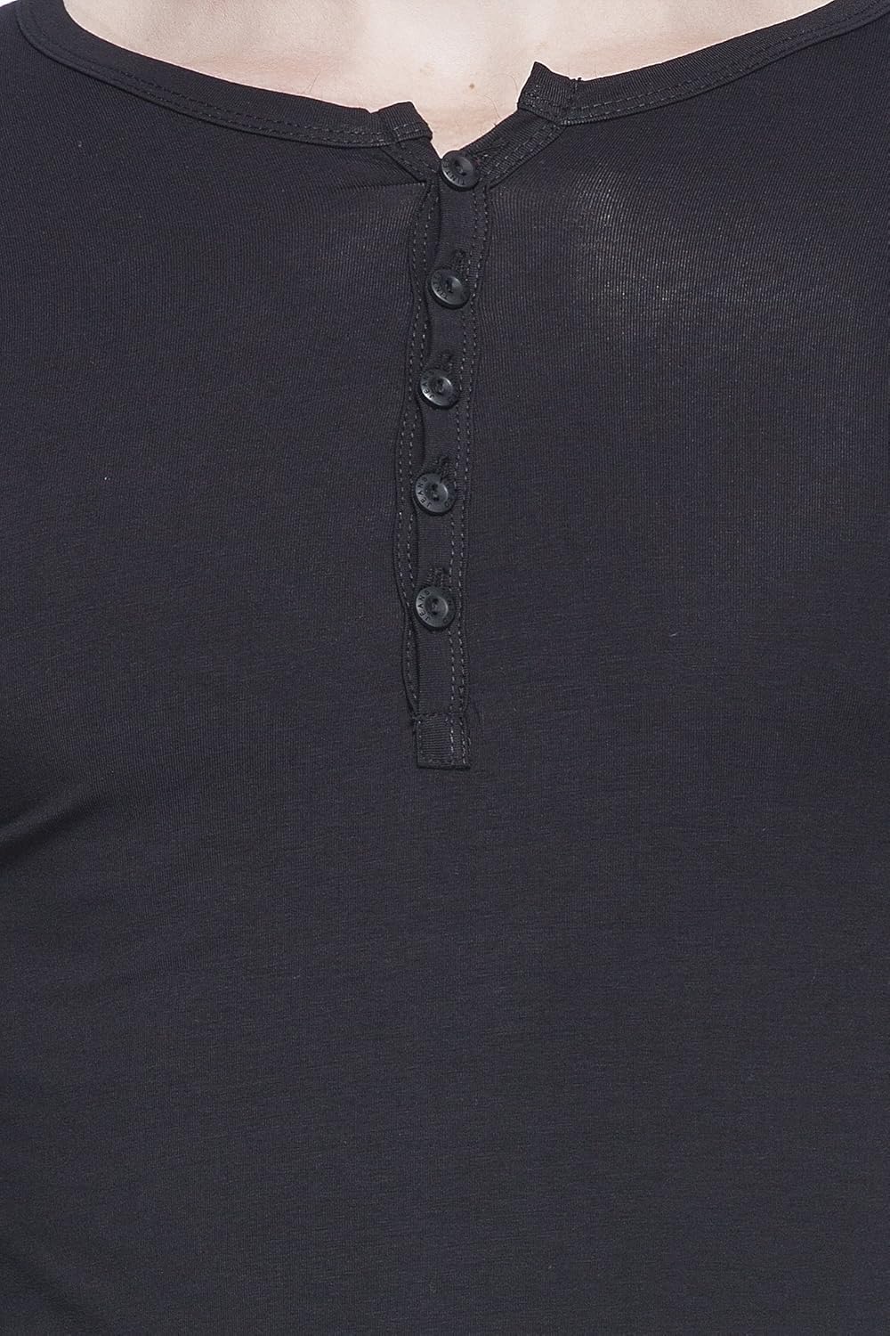 tinted men's cotton lycra henley t-shirt