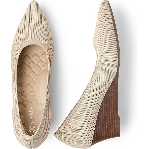 Amazon.com: VIVAIA Tamia Wedge Women's Round Toe Wedge Pumps