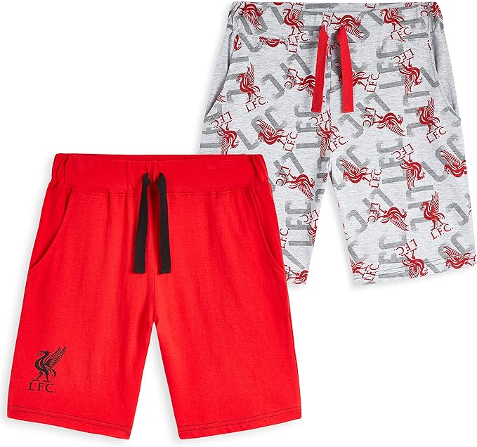Liverpool F.C. Boys Shorts, Football Shorts for Children, Casual Jogger Shorts for School Sports 