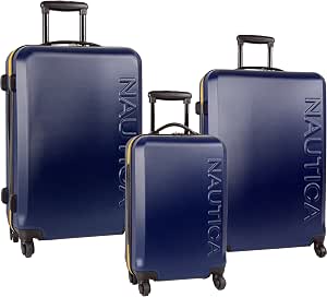 Nautica equipaje Ahoy Hardside Spinner carcasa exterior de 3 piezas, Azul  Marino/Amarillo), 2694P01 : Ropa, Zapatos y Joyería - Amazon.com