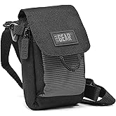 USA Gear Small Binocular Case – Compact Binocular Case w/Shoulder Strap, Belt Loop, Weather Resistant Exterior - Compatible with POLDR 12x25, WRNRN 12X25, Aurosports 30x60, Anourney 8x21, and More